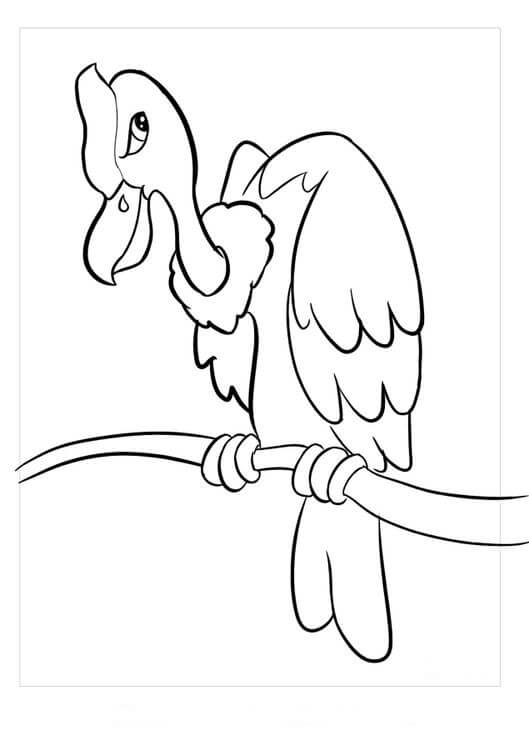 Dibujo de Cndor de Dibujos Animados para Colorear