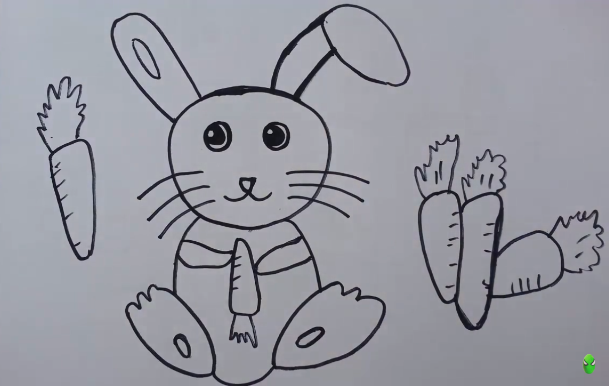 Dibujo de Conejo de Brillo para Colorear