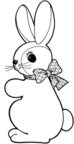 Dibujo de Conejo Encantador para Colorear