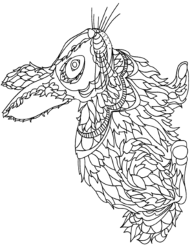Dibujo de Conejo Especial para Colorear