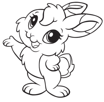 Dibujo de Conejo Lindo bebé para Colorear