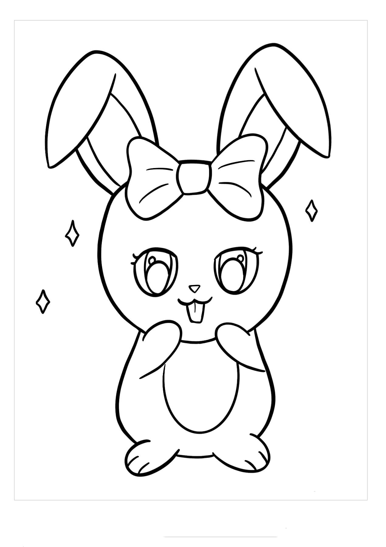 Dibujo de Conejito de Anime para Colorear