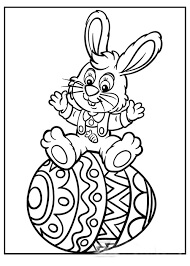 Dibujo de Conejito en Huevo para Colorear