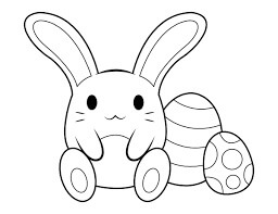 Dibujo de Conejito y Dos Pascuas para Colorear