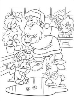 Dibujo de Karen y Bunny Estn Tristes para Colorear