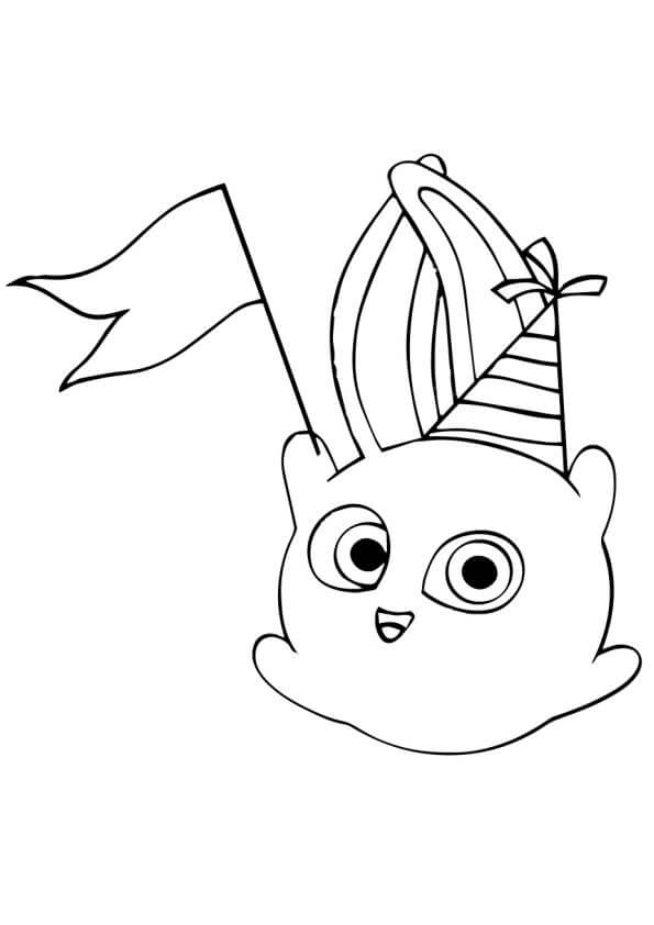 Dibujo de Conejitos Soleados Sonriendo para Colorear