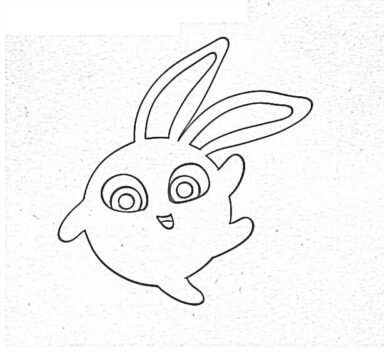 Dibujo de Conejitos Tolva Soleado para Colorear