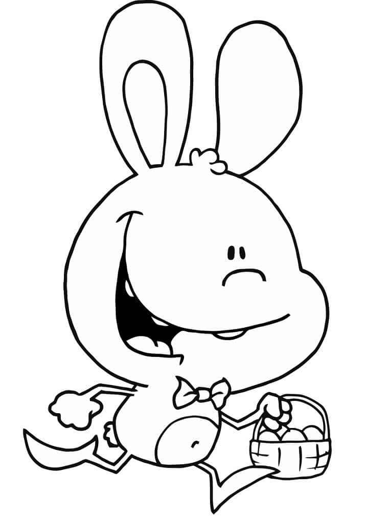Dibujo de Conejito de Pascua Funcionamiento para Colorear