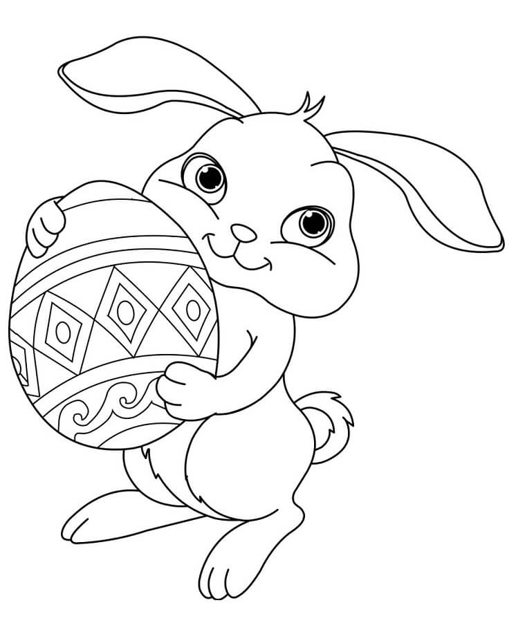 Dibujo de Conejo de Pascua para Colorear
