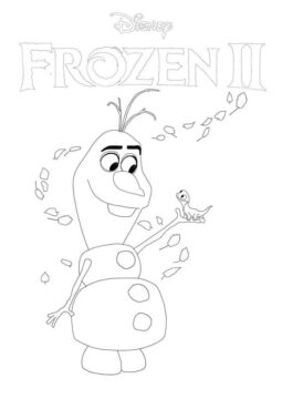 Dibujo de Olaf y Bruni Congelado 2 para Colorear