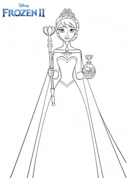 Dibujo de Reina Anna Congelado 2 para Colorear