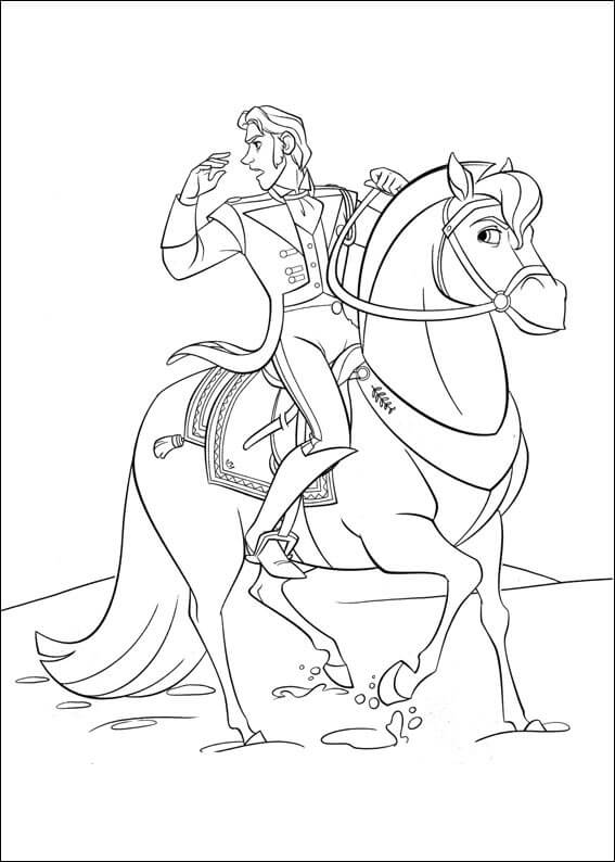 Dibujo de Hans Montando Sitron para Colorear