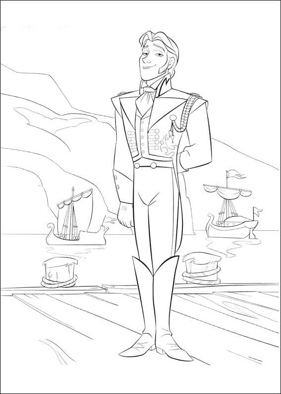 Dibujo de Hans de Frozen para Colorear