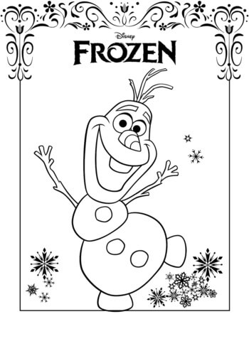 Dibujo de Olaf Congelado para Colorear