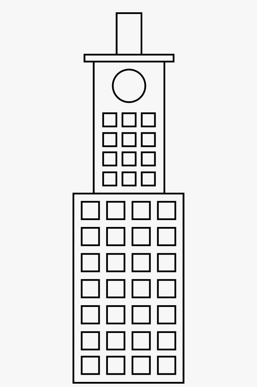Dibujo de Buen Edificio para Colorear