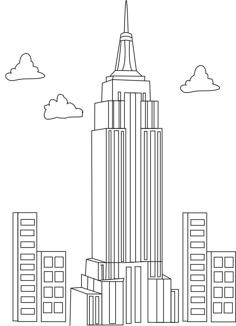 Dibujo de Edificio Empire State para Colorear
