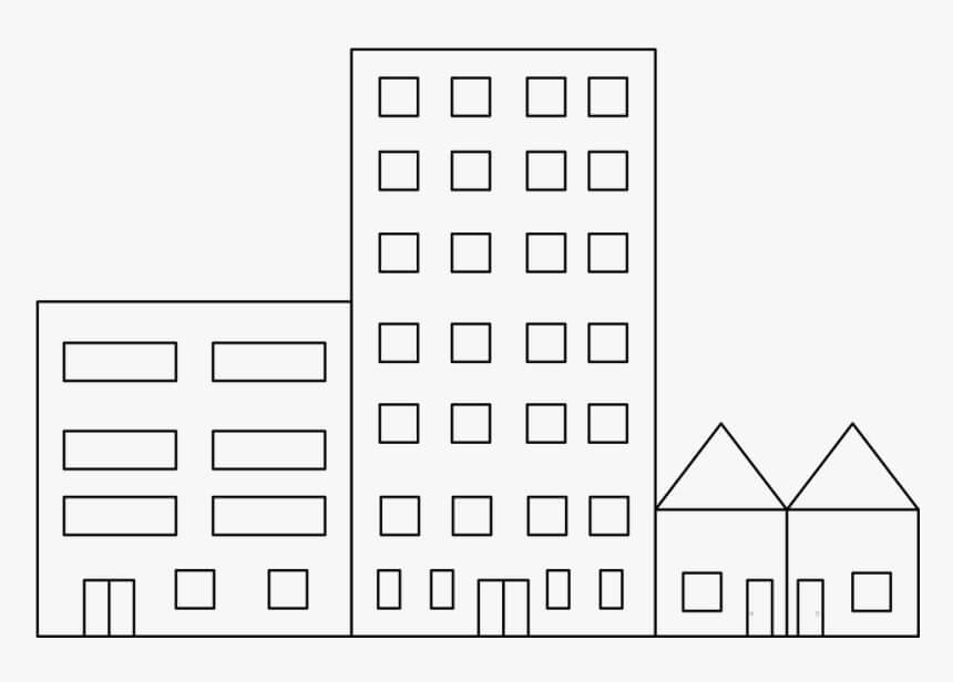 Dibujo de Edificio Normal para Colorear