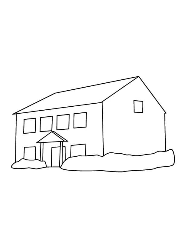 Dibujo de Edificio Perfecto para Colorear
