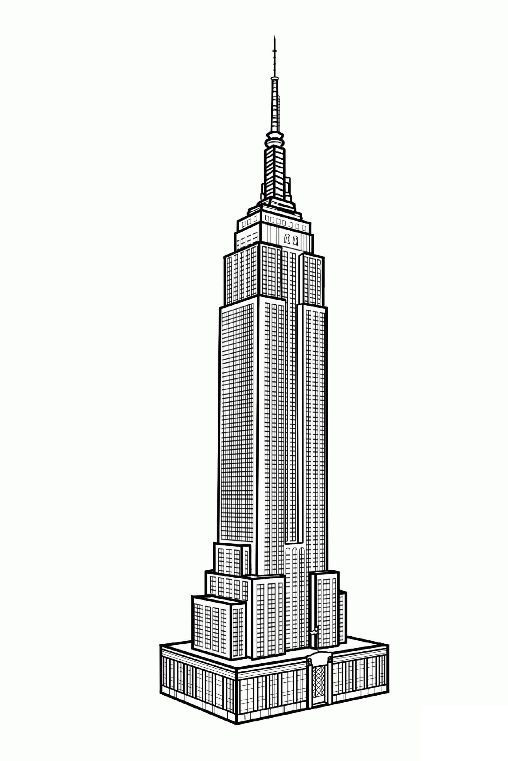 Dibujo de El Edificio Es para Adultos para Colorear