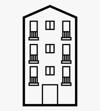 Dibujo de Icono de Edificio para Colorear
