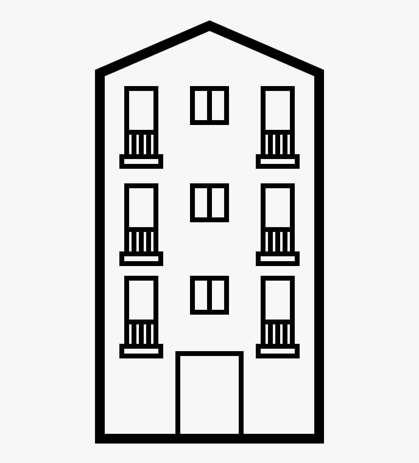 Dibujo de Icono de Edificio para Colorear