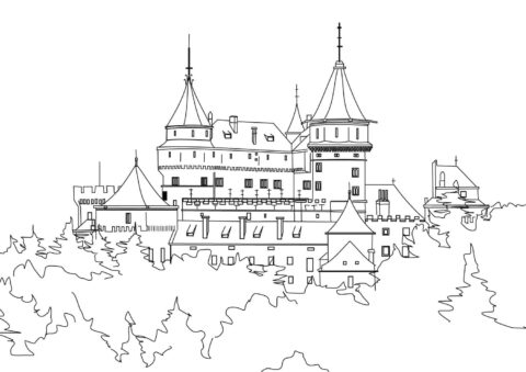 Dibujo de Increble Edificio para Colorear
