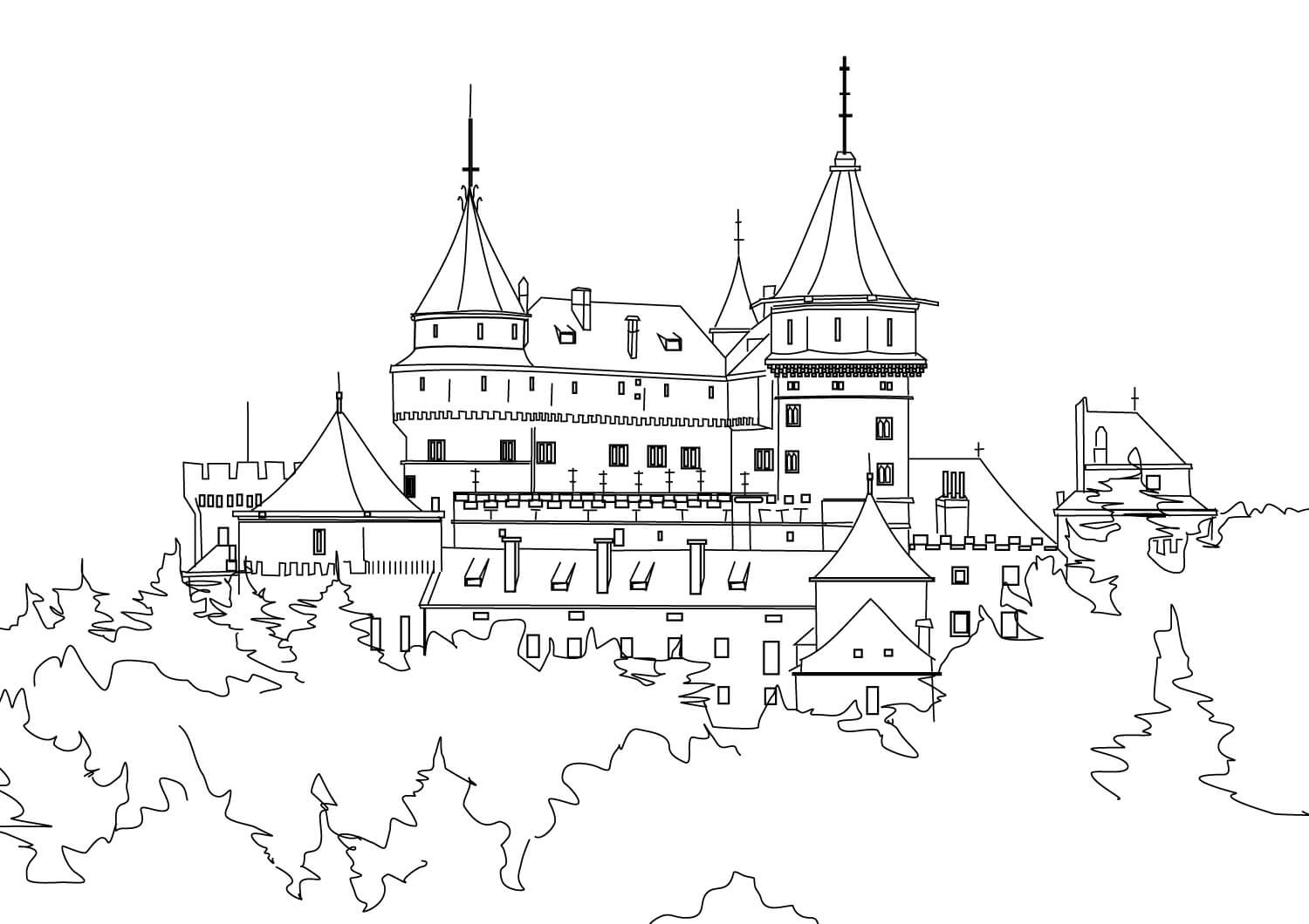 Dibujo de Increble Edificio para Colorear