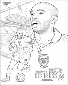 Dibujo de Thierry Henry página para Colorear
