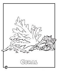 Dibujo de Coral Animal en Peligro de Extincin para Colorear