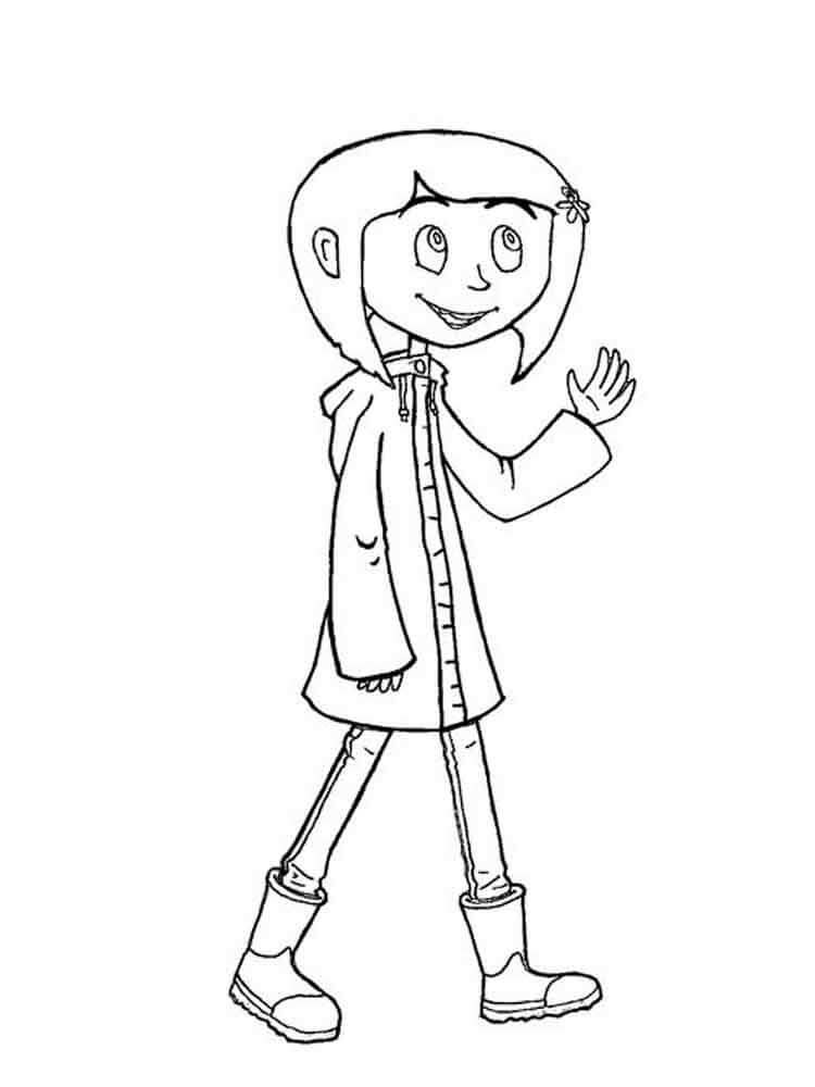 Dibujo de Coraline Gracioso para Colorear
