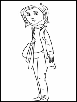 Dibujo de Dama Coraline para Colorear