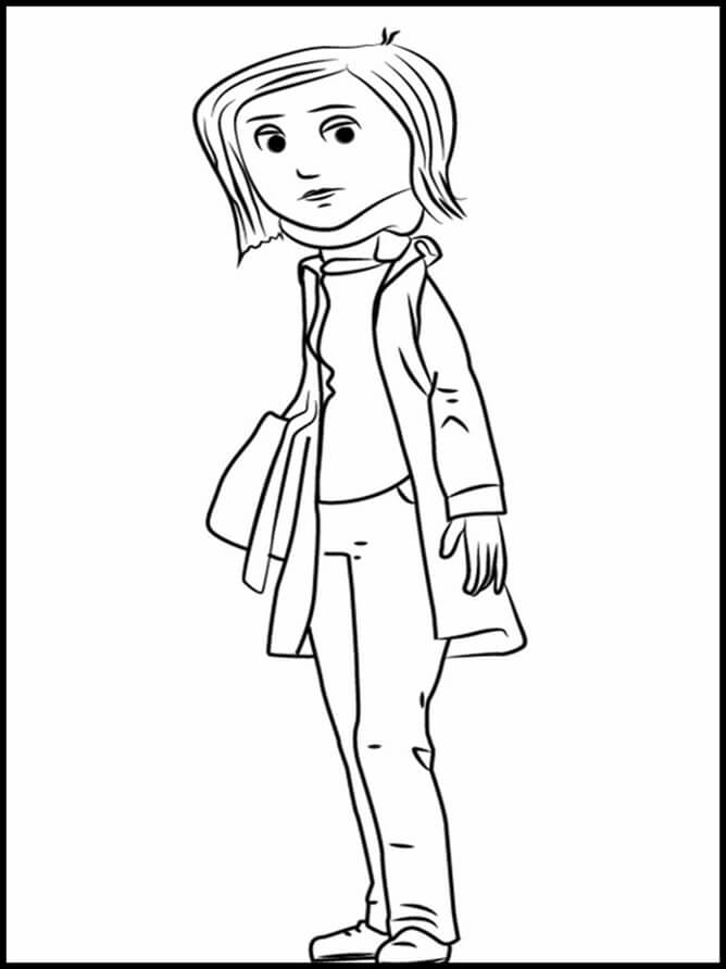 Dibujo de Dama Coraline para Colorear