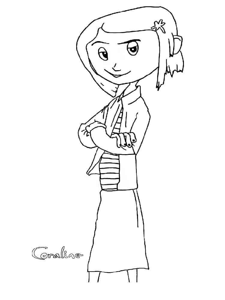Dibujo de Feliz Coraline para Colorear