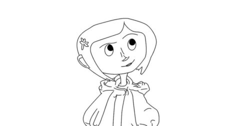 Dibujo de Hermosa Coraline para Colorear