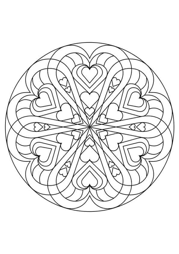 Dibujo de Corazn Decorar 1 para Colorear