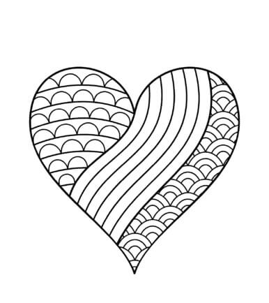 Dibujo de Corazn Duro para Colorear
