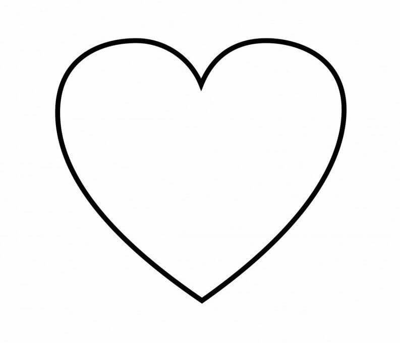 Dibujo de Corazn Fcil para Colorear