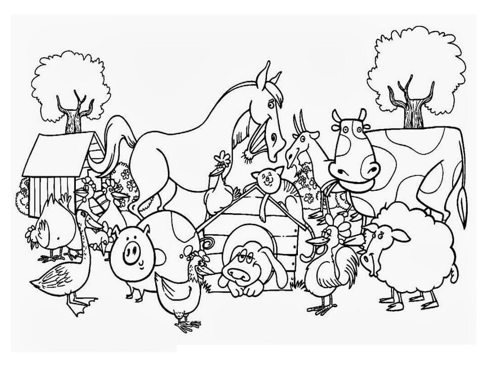 Dibujo de Barnyar Lindo para Colorear