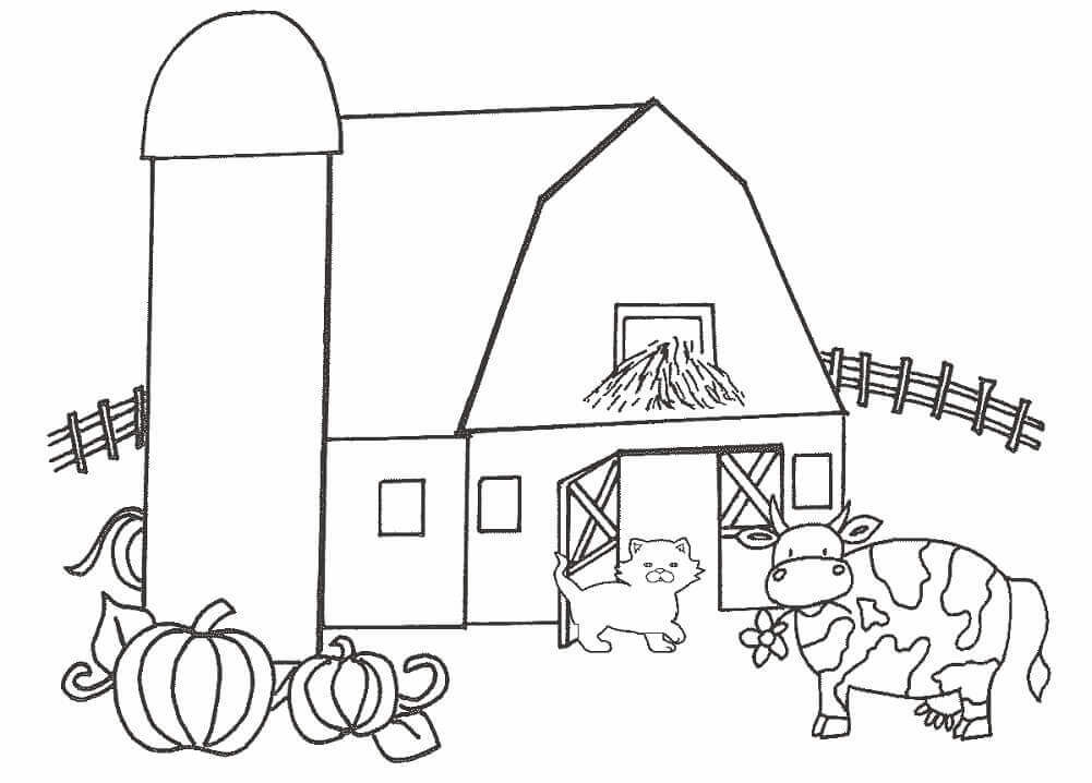Dibujo de Corral Bsico para Colorear