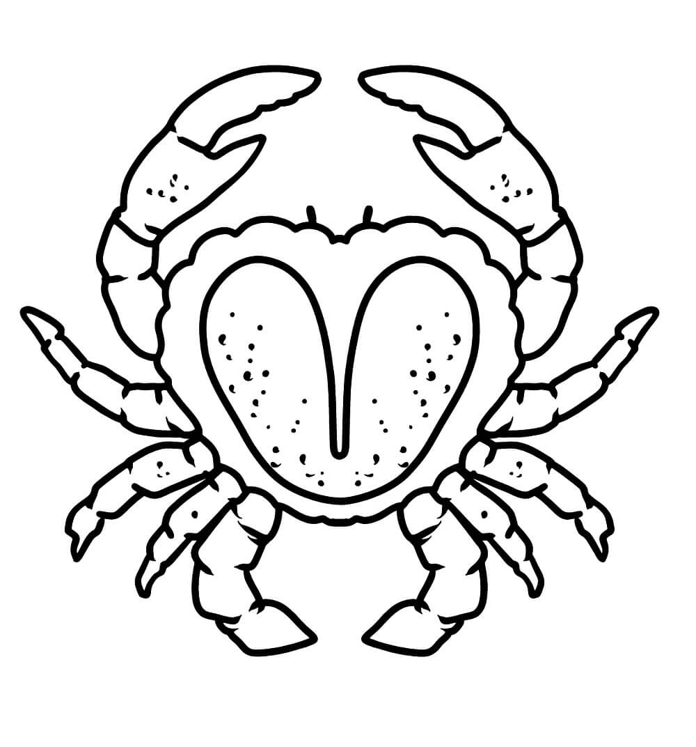 Dibujo de Cangrejo Asombroso para Colorear