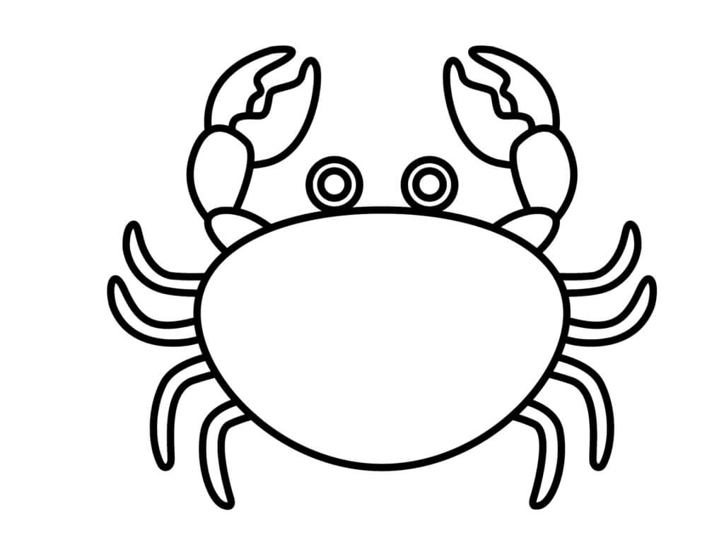 Dibujo de Cangrejo fácil para Colorear