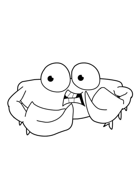 Dibujo de Cangrejo Lindo para Colorear