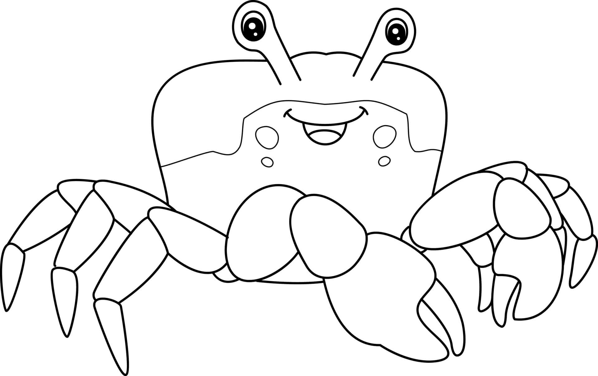 Dibujo de Cangrejo Rojo Jamaiquino para Colorear