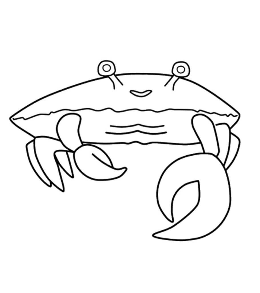 Dibujo de Cangrejo Sencillo para Colorear
