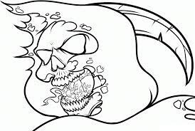 Dibujo de Calavera de la Parca para Colorear