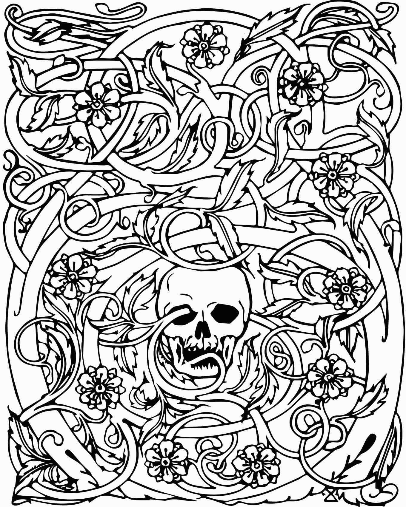 Dibujo de Calaveras Bsicas para Colorear