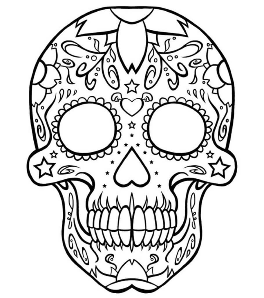 Dibujo de Crneo Simple para Colorear
