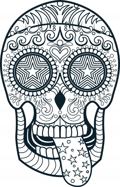 Dibujo de Lindo Crneo para Colorear