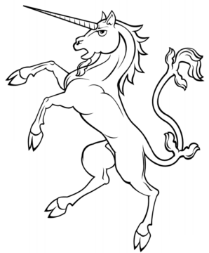 Dibujo de Unicornio Fuerte para Colorear