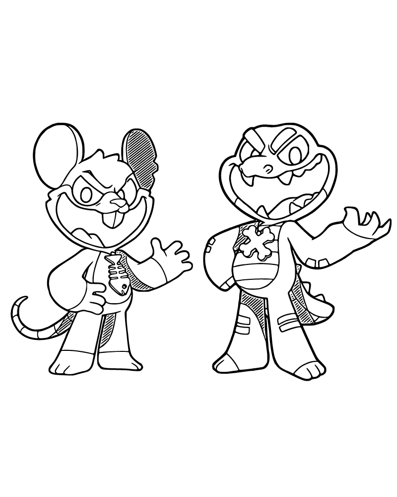 Dibujo de Nightmare Critters Character Coloring Page para Colorear